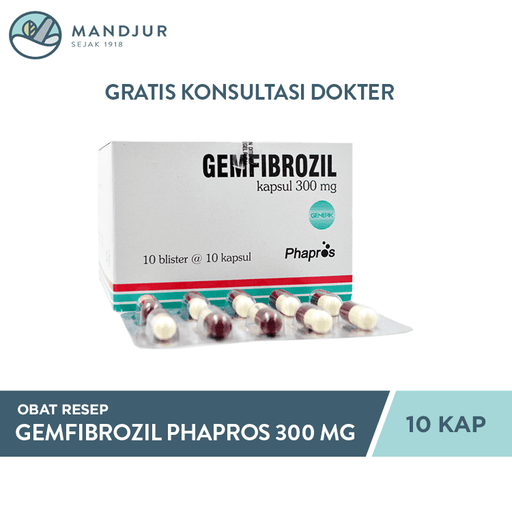 Gemfibrozil 300 mg 10 Kapsul - Apotek Mandjur