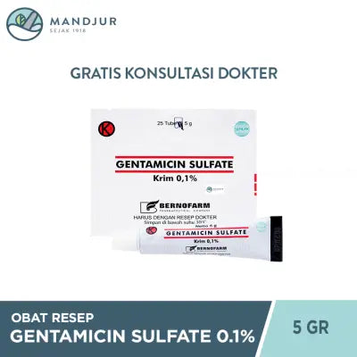 Gentamicin Sulfate Bernofarm 0,1% Cream 5 Gram