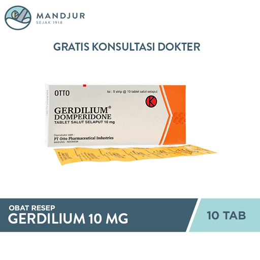 Gerdilium 10 Mg 10 Kaplet - Apotek Mandjur
