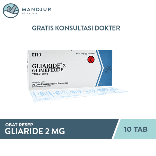 Gliaride 2 mg 10 Tablet - Apotek Mandjur