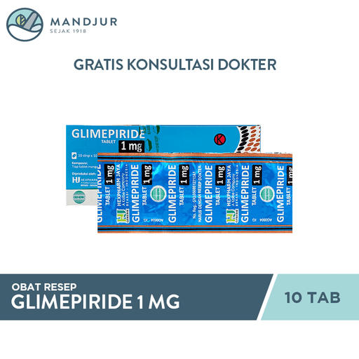 Glimepiride 1 Mg Strip 10 Tablet - Apotek Mandjur