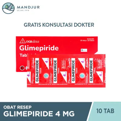 Glimepiride 4 Mg Strip 10 Tablet