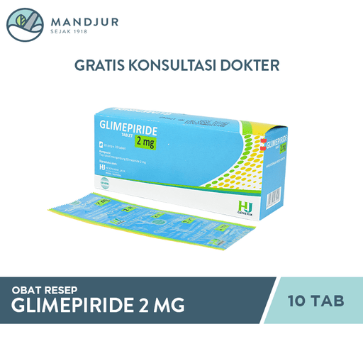 Glimepiride 2 Mg Strip 10 Tablet - Apotek Mandjur