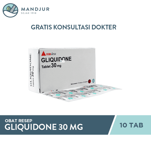 Gliquidone 30 mg 10 Tablet - Apotek Mandjur