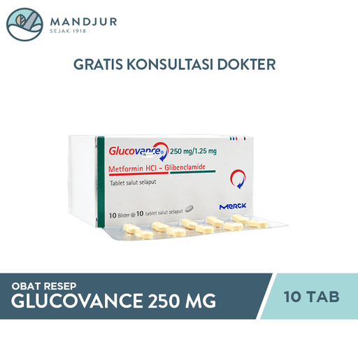 Glucovance 1.25 mg/250 mg 10 Tablet - Apotek Mandjur