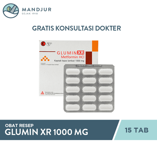 Glumin XR 1000 Mg 15 Kaplet - Apotek Mandjur
