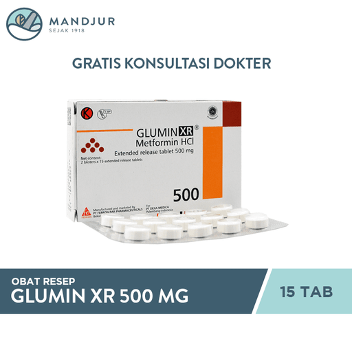 Glumin XR 500 Mg 15 Tablet - Apotek Mandjur