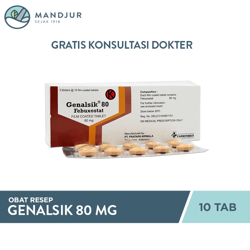 Genalsik 80 mg 10 Tablet - Apotek Mandjur