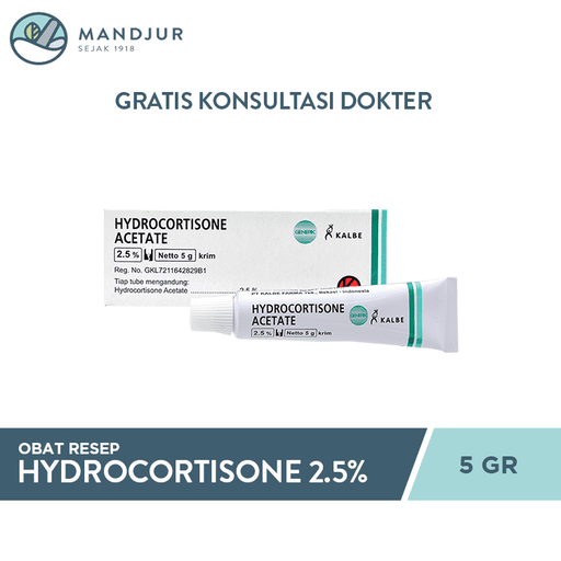 Salep Hydrocortisone 2.5% 5 Gram - Apotek Mandjur
