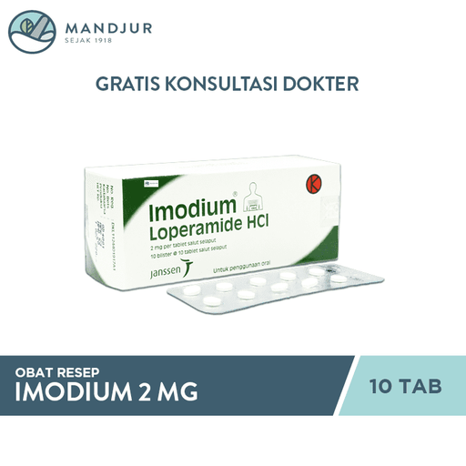 Imodium 2 Mg Strip 10 Tablet - Apotek Mandjur