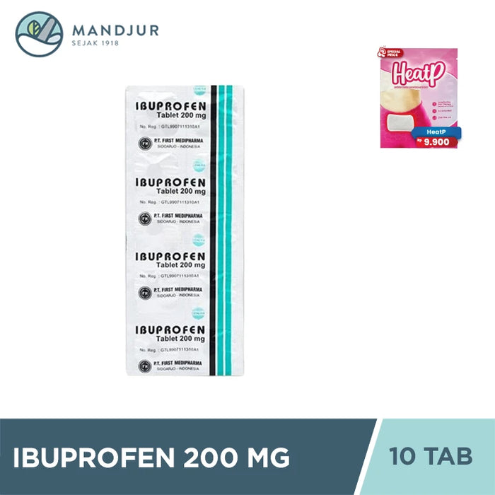 Ibuprofen 200 Mg Strip 10 Tablet