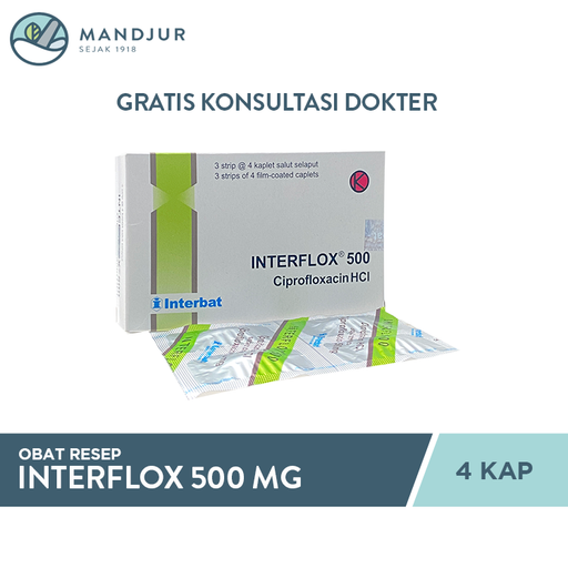 Interflox 500 mg 4 Kapsul - Apotek Mandjur