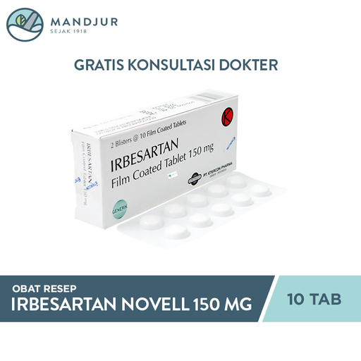 Irbesartan 150 Mg 10 Tablet - Apotek Mandjur