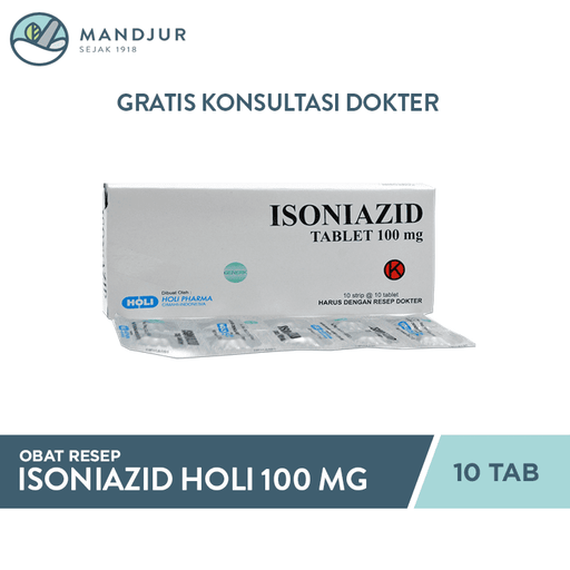 Isoniazid 100 mg 10 Tablet - Apotek Mandjur