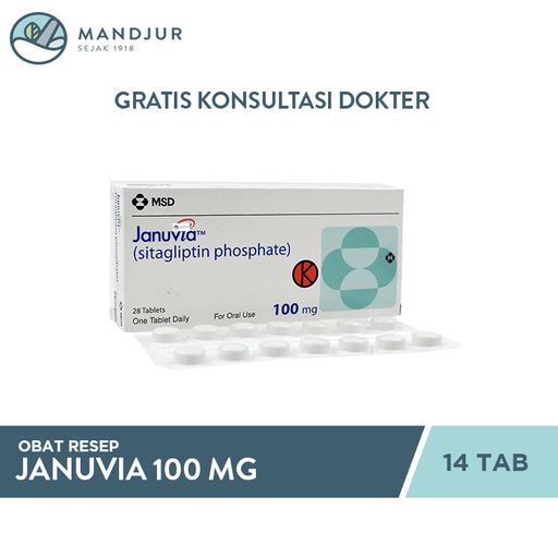 Januvia 100 Mg 14 Tablet - Apotek Mandjur