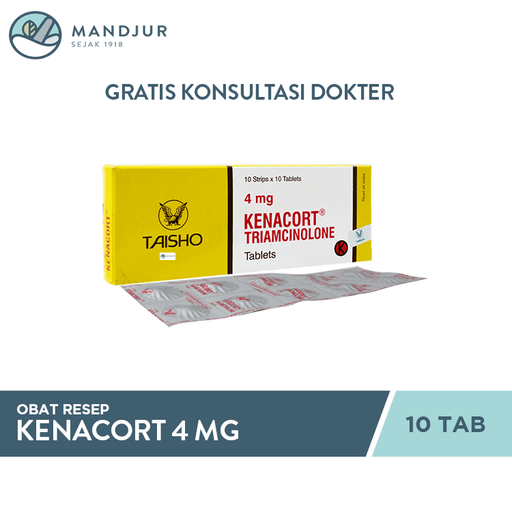 Kenacort 4 Mg 10 Tablet - Apotek Mandjur