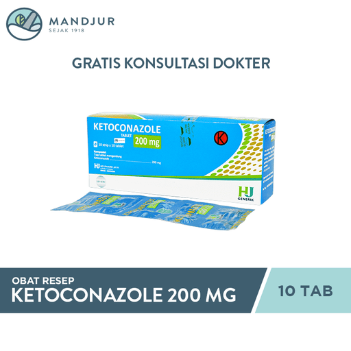 Ketoconazole 200 Mg Strip 10 Tablet - Apotek Mandjur