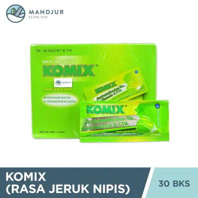 Komix (Rasa Jeruk Nipis) - Dus Isi 30 Sachet