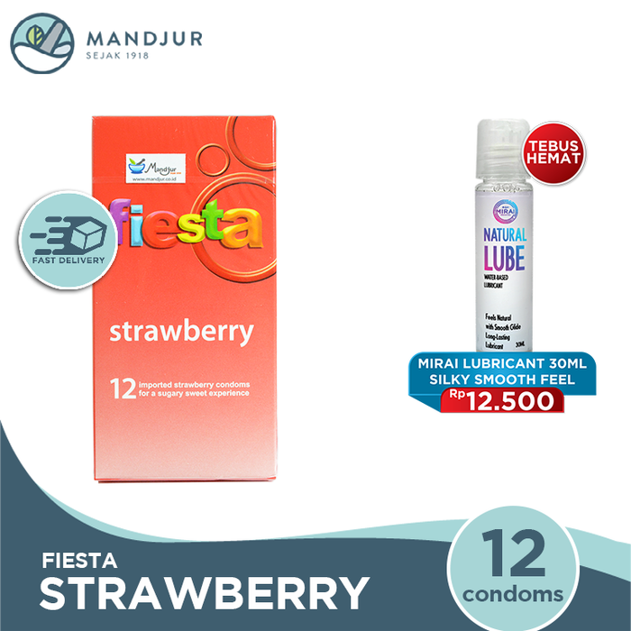 Kondom Fiesta Strawberry - Isi 12
