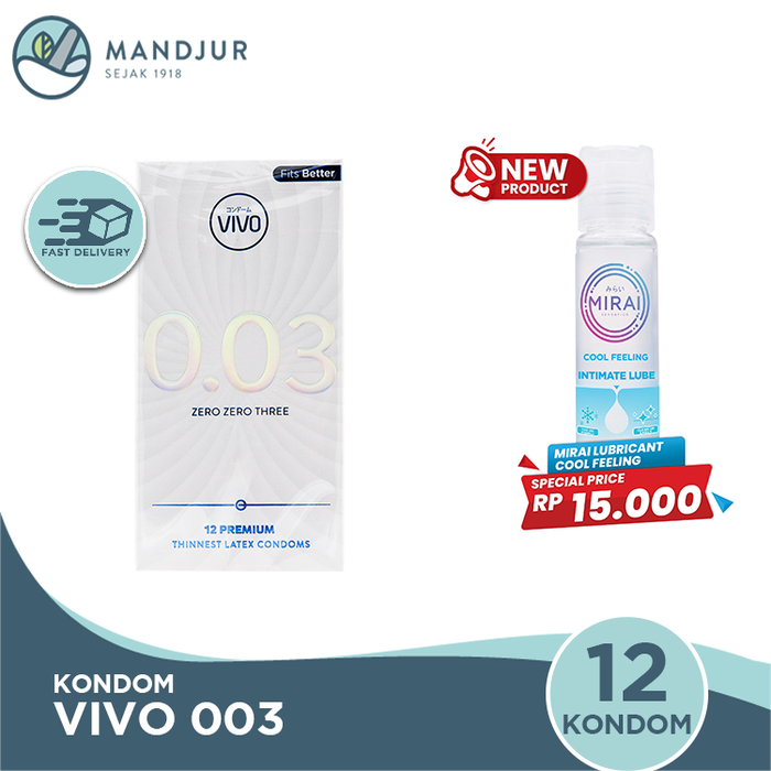 Kondom Vivo 0.03 Superthin Isi 12