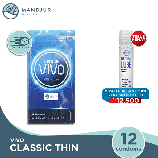 Kondom Vivo Classic Thin Isi 12 - Apotek Mandjur