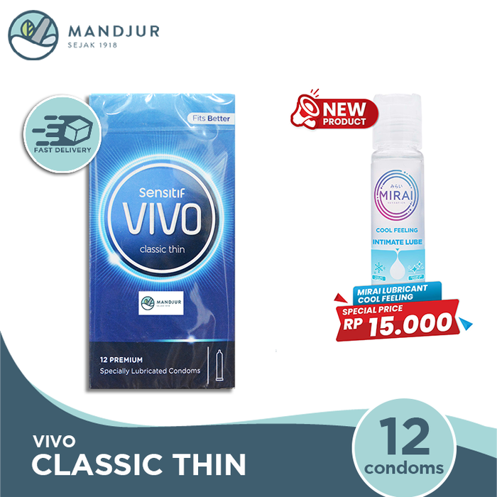Kondom Vivo Classic Thin Isi 12