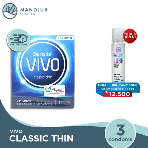 Kondom Vivo Classic Thin - Apotek Mandjur
