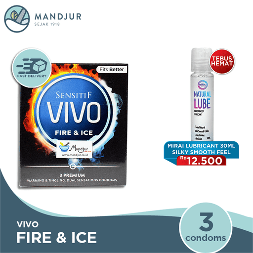 Kondom Vivo Fire & Ice - Apotek Mandjur