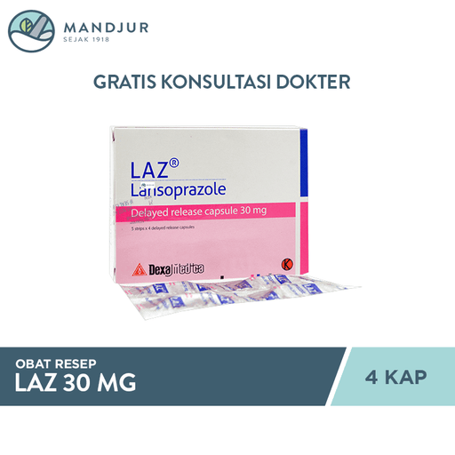 Laz 30 mg 4 Kapsul - Apotek Mandjur