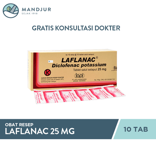 Laflanac 25 mg 10 Tablet - Apotek Mandjur