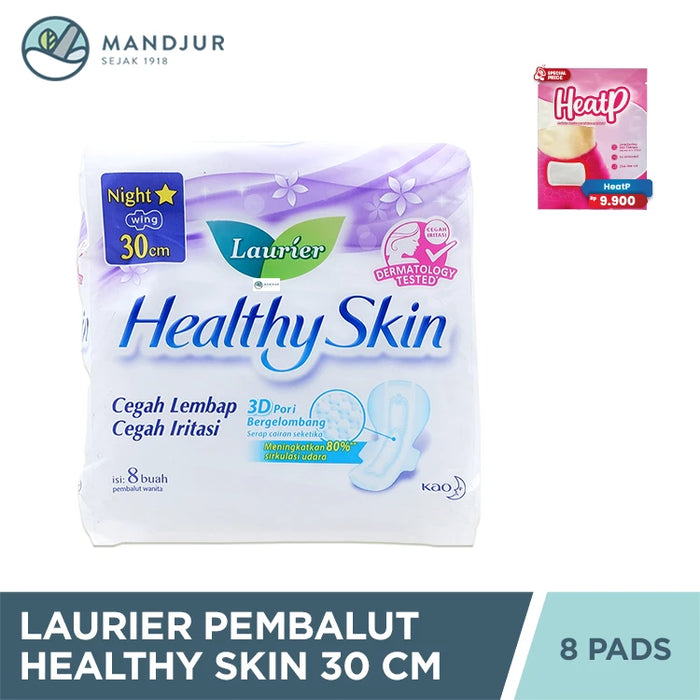 Laurier Healthy Skin Night 30cm 8 Pads