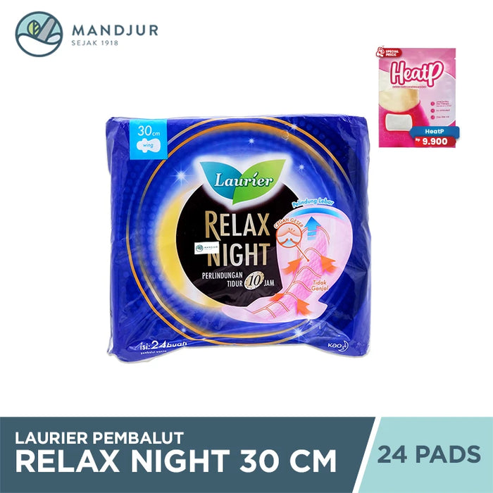 Laurier Relax Night Wing 30cm 24 Pads