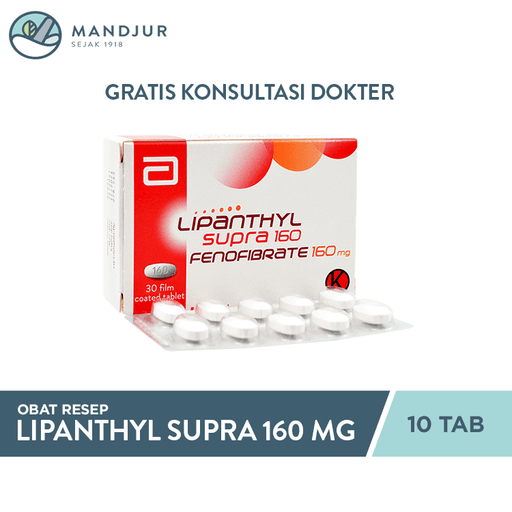 Lipanthyl Supra 160 Mg 10 Tablet - Apotek Mandjur