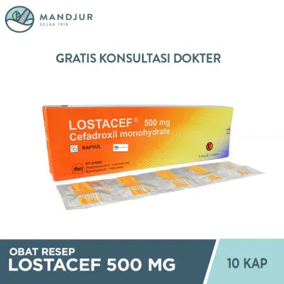 Lostacef 500 Mg Strip 10 Kapsul