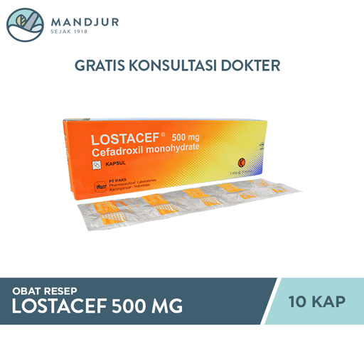 Lostacef 500 Mg Strip 10 Kapsul - Apotek Mandjur