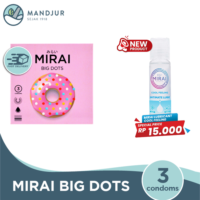 Kondom Mirai Big Dots 3 Pcs