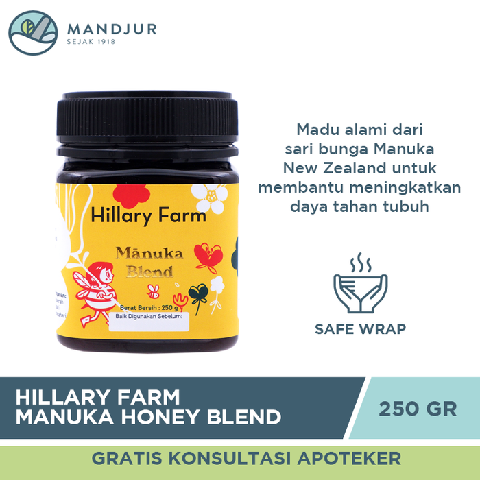 Manuka Honey Blend Hillary Farm 250 Gram - Apotek Mandjur