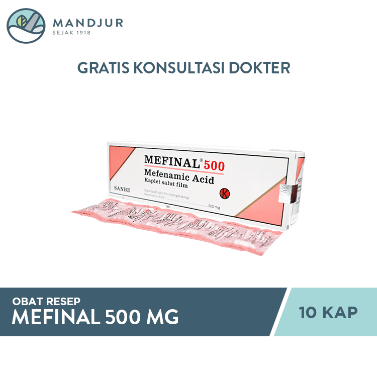 Mefinal 500 Mg Strip 10 Kaplet — Apotek Mandjur