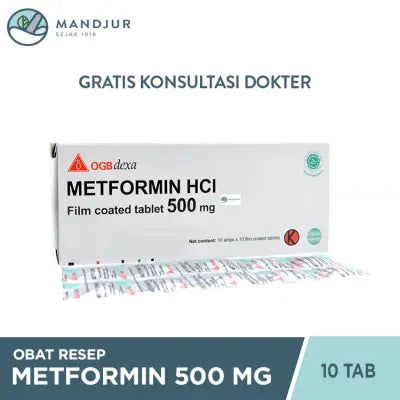 Metformin 500 Mg 10 Tablet