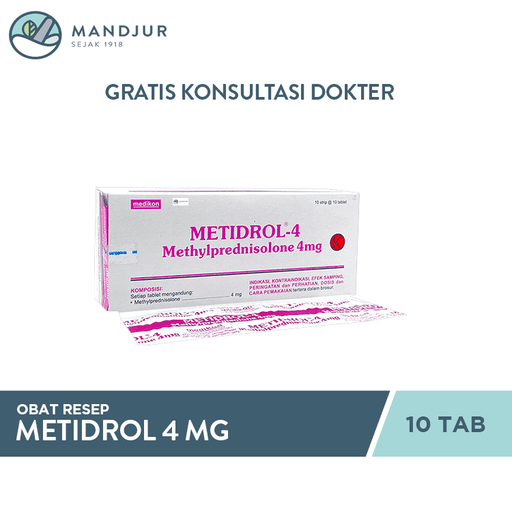 Metidrol 4 mg 10 Tablet - Apotek Mandjur