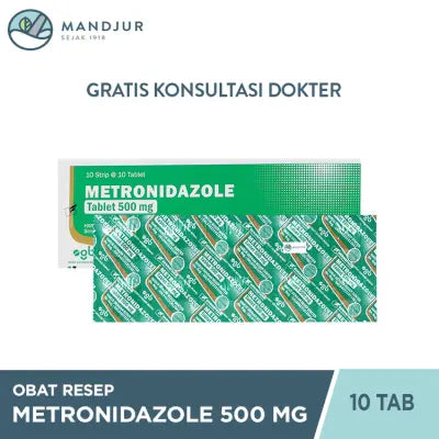 Metronidazole 500 Mg Strip Isi 10 Tablet