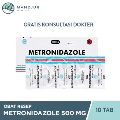 Metronidazole Trifa 500 Mg Strip 10 Tablet