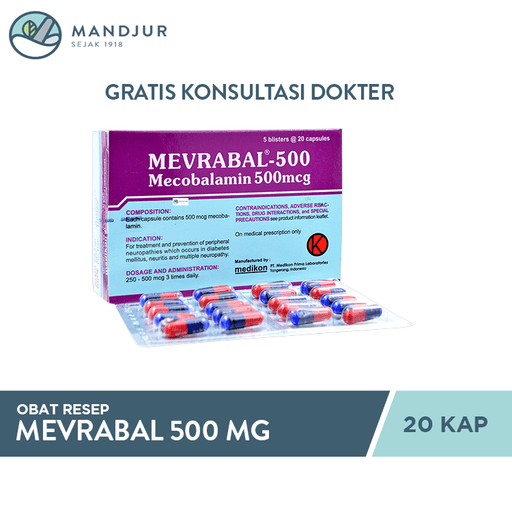 Mevrabal 500 mg 20 Kapsul - Apotek Mandjur
