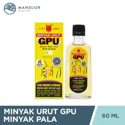 Minyak Urut GPU Cap Lang Minyak Pala 60 ML