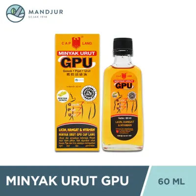 Minyak Urut GPU Cap Lang Minyak Sereh 60 ML