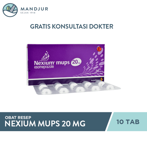 Nexium Mups 20 Mg 10 Tablet - Apotek Mandjur