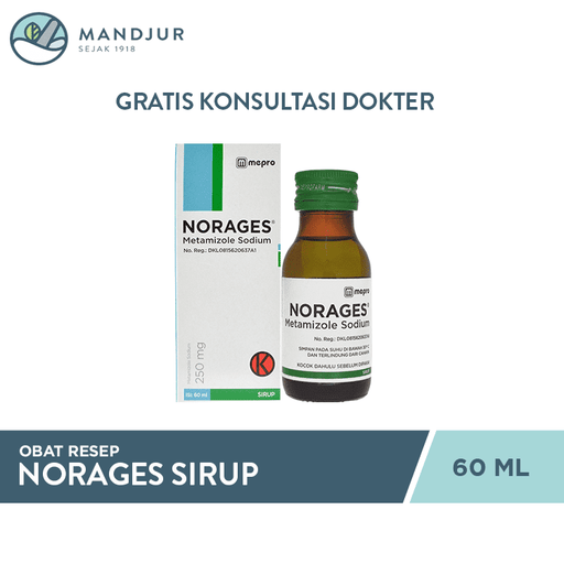 Norages Sirup 250 mg/5 ml 60 ml - Apotek Mandjur