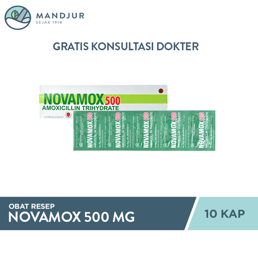 Novamox 500 mg 10 Kaplet - Apotek Mandjur