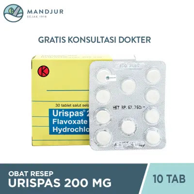 Urispas 200 Mg 10 Tablet