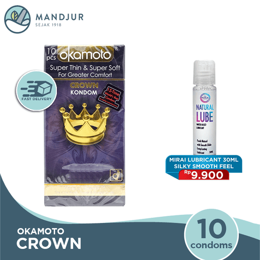 Kondom Okamoto Crown - Isi 10 - Apotek Mandjur
